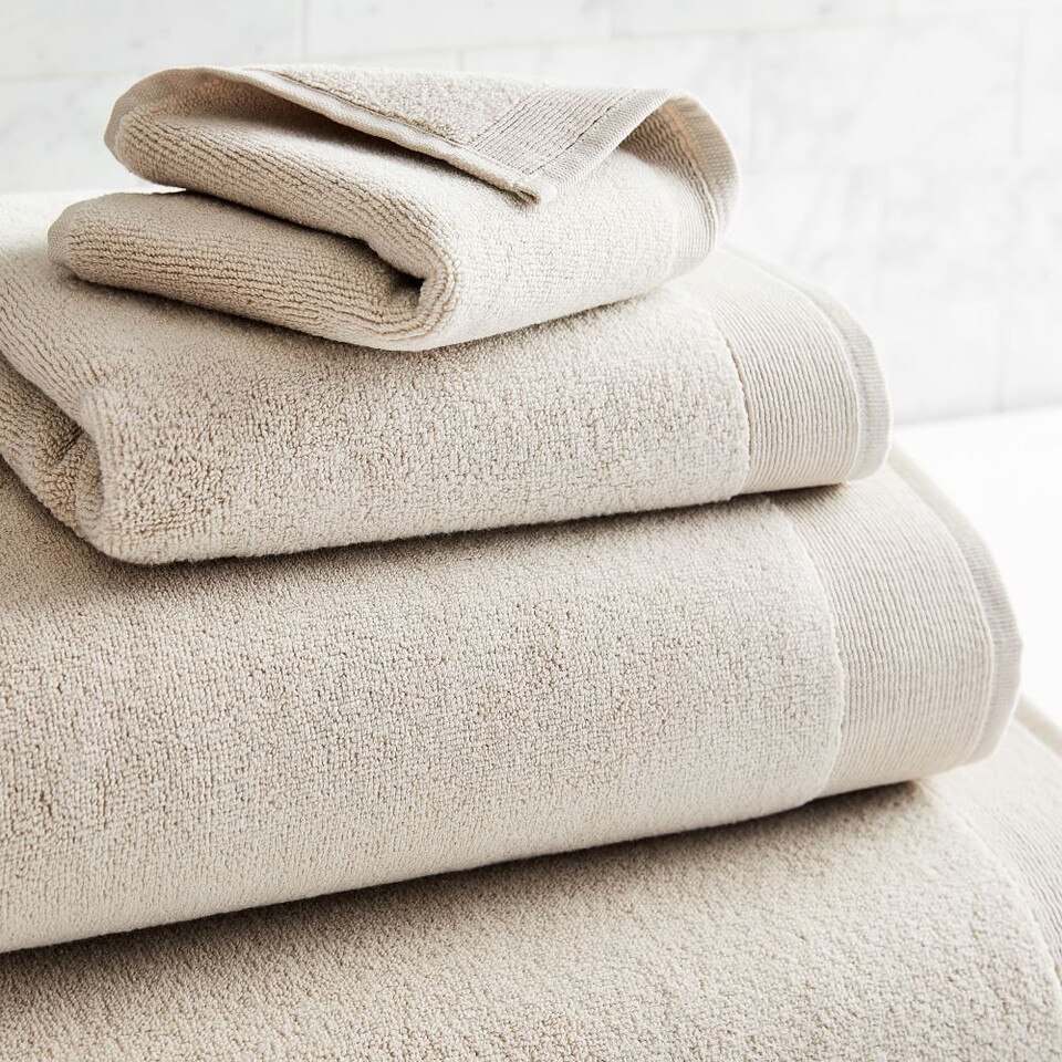 Organic Luxury Fibrosoft™ Towels Oatmeal West Elm Australia